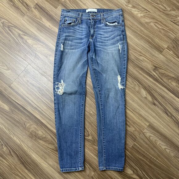 KanCan Sz 5 Jeggings Distressed Holes Stretchy Denim Blue Jean Mid Rise Women’s - Picture 2 of 9